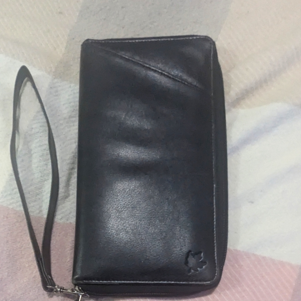 Genuine Leather Zip Up Wallet - Like New